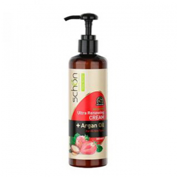 کرم مرطوب کننده توت فرنگی، شی باتر و روغن آرگان شون (300 میلی لیتر)